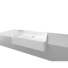 Fergus 500mm Gloss White Semi-recessed Basin